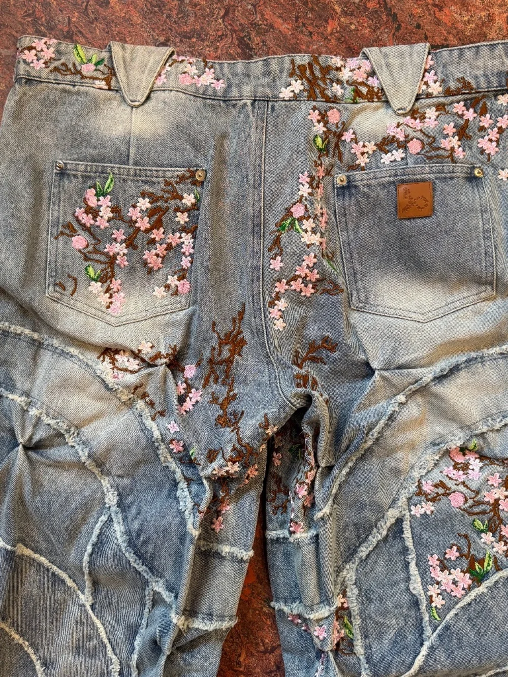 Badson Cherry Blossom Jeans  Unisex  Size XL - Picture 4 of 16